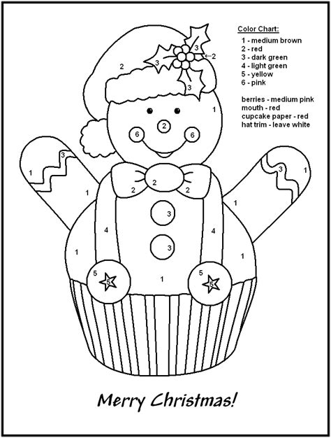 Color By Number Christmas Free Printable